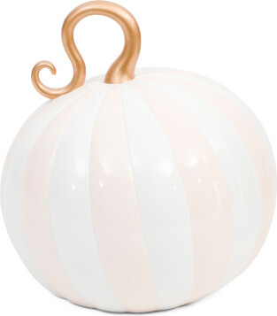TJMAXX Outdoor Safe Modern Striped Pumpkin Decor
