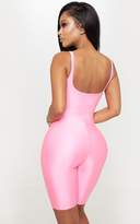 Thumbnail for your product : PrettyLittleThing Shape Dark Nude Buckle Detail Unitard