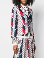 Thumbnail for your product : Thom Browne Repp Stripe Tie Collage Sport Coat