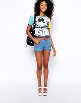 Thumbnail for your product : ASOS Cropped T-Shirt with Skater Snoopy Print