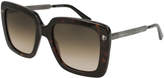 Thumbnail for your product : Gucci Acetate Square Tiger Sunglasses, Brown