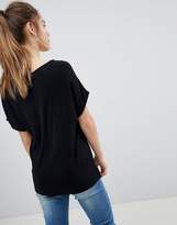 Thumbnail for your product : ASOS Petite DESIGN Petite t-shirt with drapey batwing sleeve 2 pack SAVE