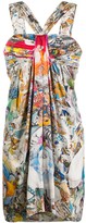 Thumbnail for your product : Versace Pre-Owned Abstract Print Gathered Dress
