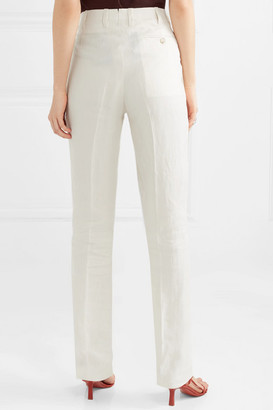 Giuliva Heritage Collection Husband Linen Tapered Pants - White