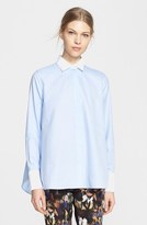 Thumbnail for your product : Valentino Pleated Back Cotton Blouse