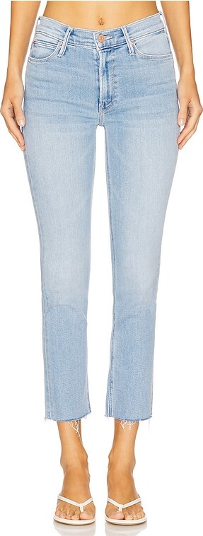 Mother The Mid Rise Dazzler Ankle Fray Jeans in Blessing Jeans in Disguise