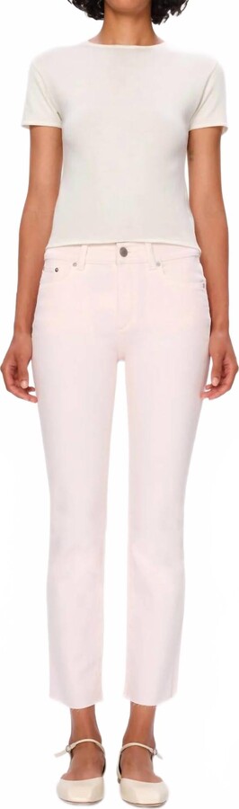 DL1961 - Women's Mara Straight Mid Rise Ankle Jeans In Primrose Pink