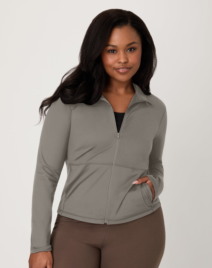 Hanes Moves Women’s Studio Jacket Cool Grey L