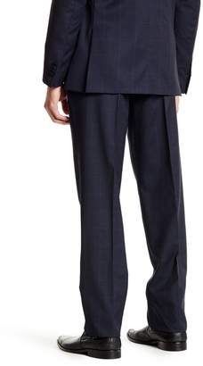 JB Britches Navy Glenplaid Wool Flat Front Side Vent Suit