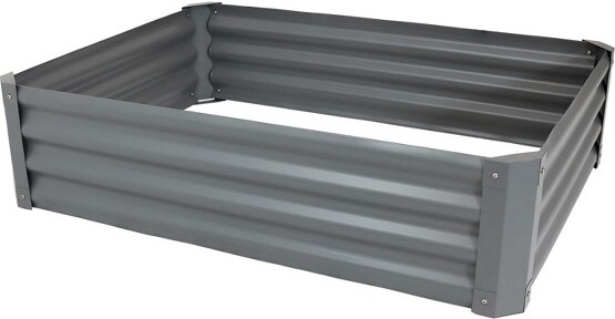 Sunnydaze Decor SunnydazeRaisedPowder-CoatedSteelRectangleGardenBedKitforPlants,Flowers,HerbsandVegetables-47\