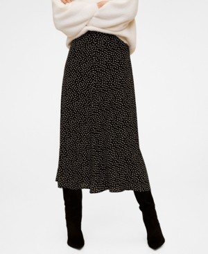 MANGO Printed Midi Skirt