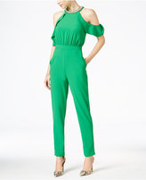 Thumbnail for your product : XOXO Juniors' Cold-Shoulder Ruffled Jumpsuit