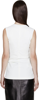 Thumbnail for your product : Calvin Klein Collection Ivory White Gathered Spiro Top