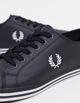 fred perry black plimsolls