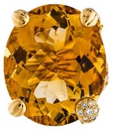Thumbnail for your product : Christian Dior 18K Citrine & Diamond Miss Cocktail Ring