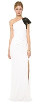Thumbnail for your product : Badgley Mischka Beaded One Shoulder Gown
