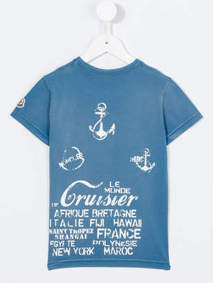 Moncler Kids anchor print T-shirt