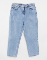 Thumbnail for your product : New Look fray hem straight leg jean in blue