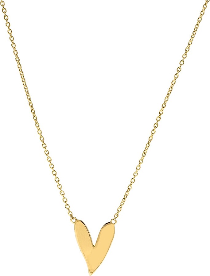 CHARMS COMPANY Women's Be Mine 14K Yellow Gold Heart Pendant Necklace - Yellow Gold