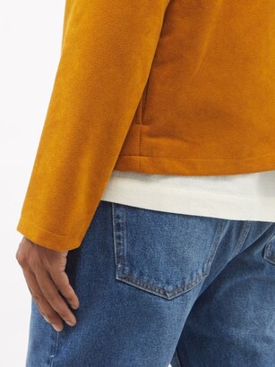 Séfr Trust Spread-collar Faux-suede Jacket - Dark Yellow