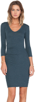 Thumbnail for your product : James Perse Double V Tucked Dress