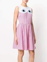 Thumbnail for your product : VIVETTA eye-detail striped flared dress