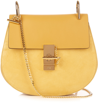 Chloé Drew small leather and suede cross-body bag