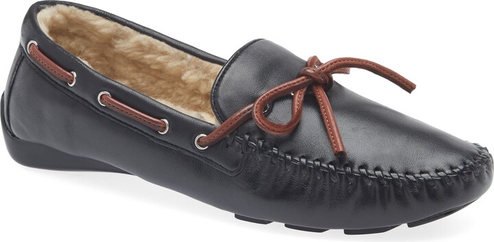 Robert Zur Bowie Faux Shearling Lined Driving Loafer