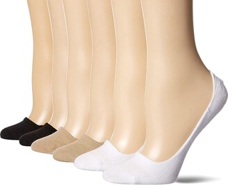 Hanes Womens 6-pack Invisible Comfort Ballerina Liner (Grey Wardrobe) Sock