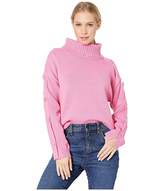 Thumbnail for your product : J.o.a. Turtleneck Sweater with Buttoned Sleeves
