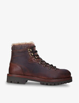 Thumbnail for your product : Belstaff Fleece-lined leather lace-up boots