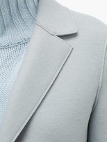 Thumbnail for your product : Harris Wharf London Side-split Single-breasted Felted-wool Coat - Light Blue