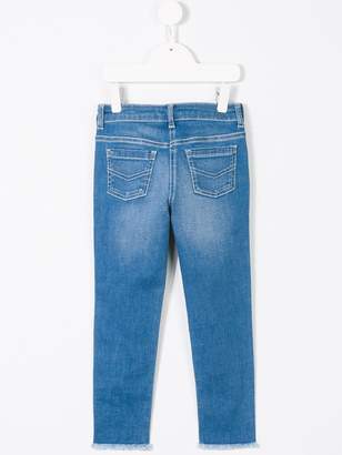 Chloé Kids scallop seam tapered jeans