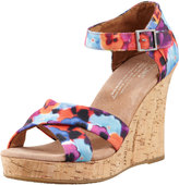 Thumbnail for your product : Toms Printed Hemp Strappy Wedge Sandal, Oahu