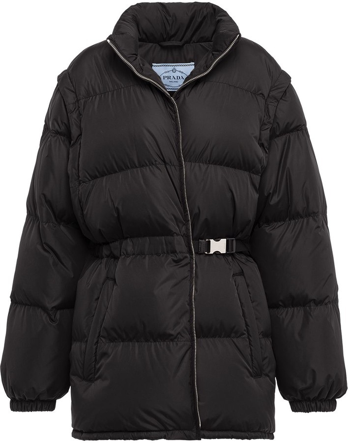 Prada Padded Belted Jacket - ShopStyle Down & Puffer Coats