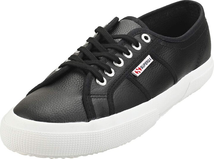 superga black leather