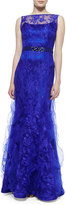 Thumbnail for your product : Rickie Freeman For Teri Jon Sleeveless Lace Overlay Mermaid Gown