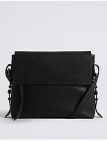 Thumbnail for your product : M&S Collection Faux Leather Grainy Messenger Bag