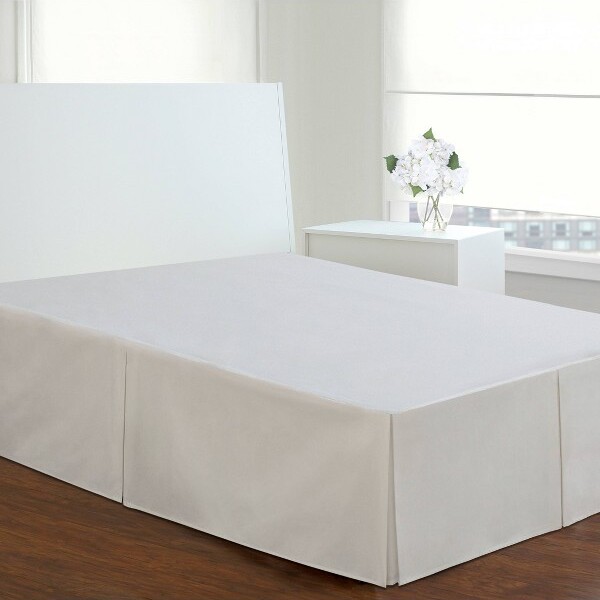 Fresh Ideas Navy Tailored 14" Bed Skirt - Levinsohn: Fresh Ideas, Poplin Blend, Machine Washable, Box Pleat Design