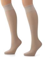 Thumbnail for your product : Hanes Plus 2-pk. Silk Reflections Silky Sheer Knee-High Pantyhose