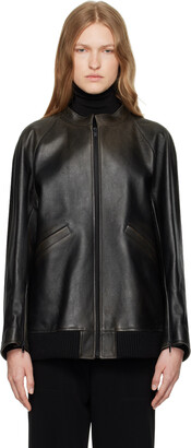 OPEN YY☆24SS FADED LEATHER MOTO JACKET, BROWN OPEN YY Brown Moto Leather Jacket - ShopStyle
