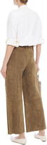 Thumbnail for your product : Brunello Cucinelli Suede Wide-leg Pants
