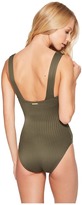 Thumbnail for your product : MICHAEL Michael Kors Graphic Rib U-Neck One-Piece Women's Swimsuits One Piece