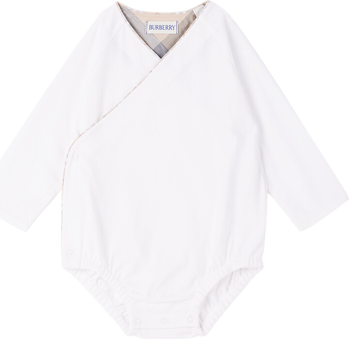 Burberry Baby White Bodysuit & Bib Set