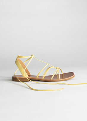And other stories Knotted Leather Lace Up Sandals