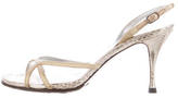 Thumbnail for your product : Dolce & Gabbana Metallic Slingback Sandals