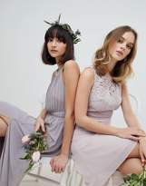 Thumbnail for your product : TFNC Petite Lace Up Back Midi Bridesmaid Dress