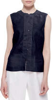 Thumbnail for your product : Go Silk Linen Button-Front Shell, Plus Size