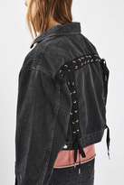 Thumbnail for your product : Topshop Moto lace up crop jacket
