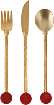 Thumbnail for your product : Natalia Criado Gold Stone Cutlery Set